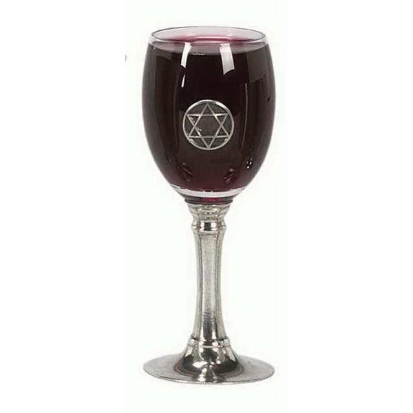 Giftmark GiftMark PGG-71 Pewter and Glass Kiddush Cup PGG-71